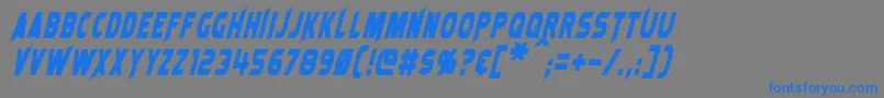 LaserRodItalic Font – Blue Fonts on Gray Background