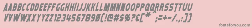 LaserRodItalic Font – Gray Fonts on Pink Background