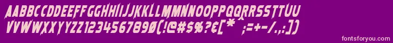 LaserRodItalic Font – Pink Fonts on Purple Background
