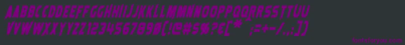 LaserRodItalic Font – Purple Fonts on Black Background