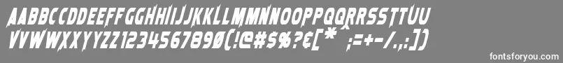 LaserRodItalic Font – White Fonts on Gray Background