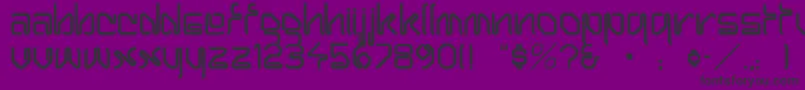 Fonte HairpinNormal – fontes pretas em um fundo violeta