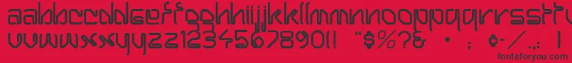 HairpinNormal Font – Black Fonts on Red Background