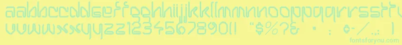 Czcionka HairpinNormal – zielone czcionki na żółtym tle