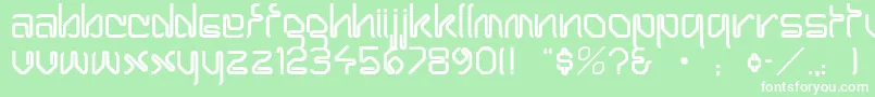 HairpinNormal Font – White Fonts on Green Background