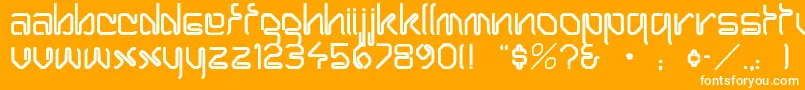 HairpinNormal Font – White Fonts on Orange Background