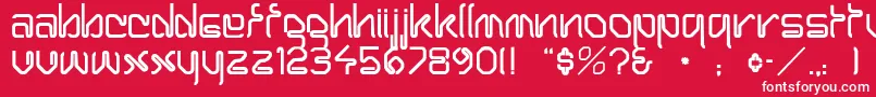 HairpinNormal Font – White Fonts on Red Background