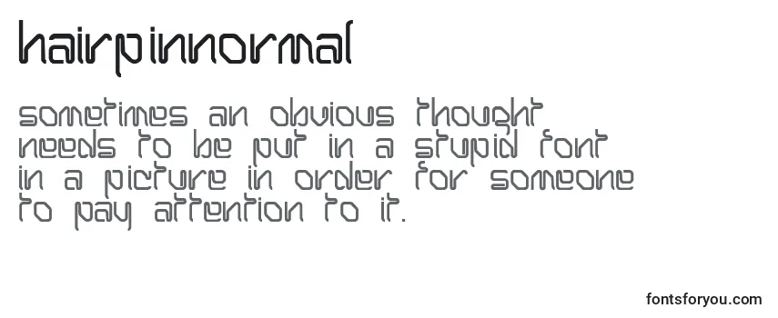 Review of the HairpinNormal Font