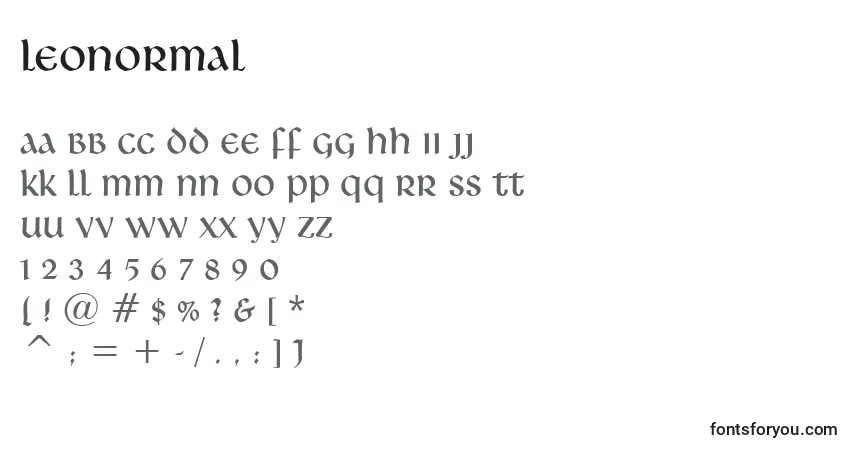 Czcionka LeoNormal – alfabet, cyfry, specjalne znaki