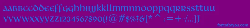 LeoNormal Font – Blue Fonts on Purple Background