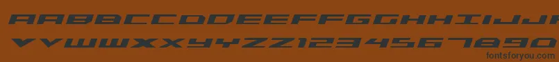TriremeBoldItalic Font – Black Fonts on Brown Background