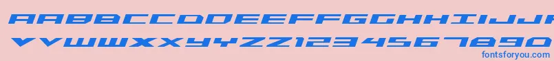 TriremeBoldItalic Font – Blue Fonts on Pink Background