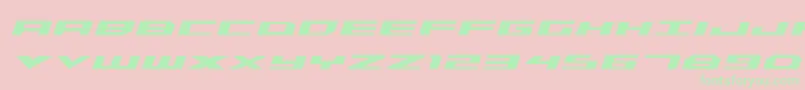 TriremeBoldItalic Font – Green Fonts on Pink Background