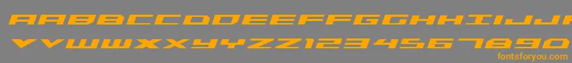 TriremeBoldItalic Font – Orange Fonts on Gray Background