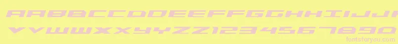 TriremeBoldItalic Font – Pink Fonts on Yellow Background