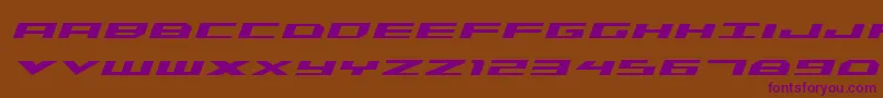 TriremeBoldItalic Font – Purple Fonts on Brown Background