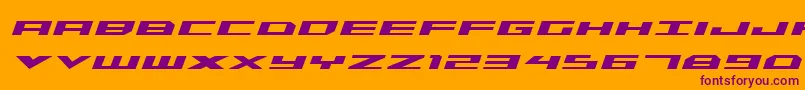 TriremeBoldItalic Font – Purple Fonts on Orange Background