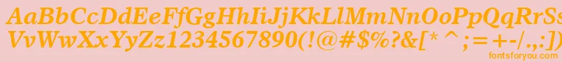 Dutch811BoldItalicBt Font – Orange Fonts on Pink Background