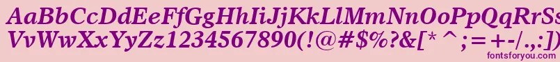 Police Dutch811BoldItalicBt – polices violettes sur fond rose