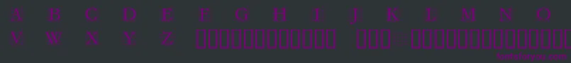 Czcionka Grafc – fioletowe czcionki na czarnym tle