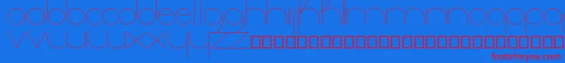 Radiance-Schriftart – Rote Schriften auf blauem Hintergrund