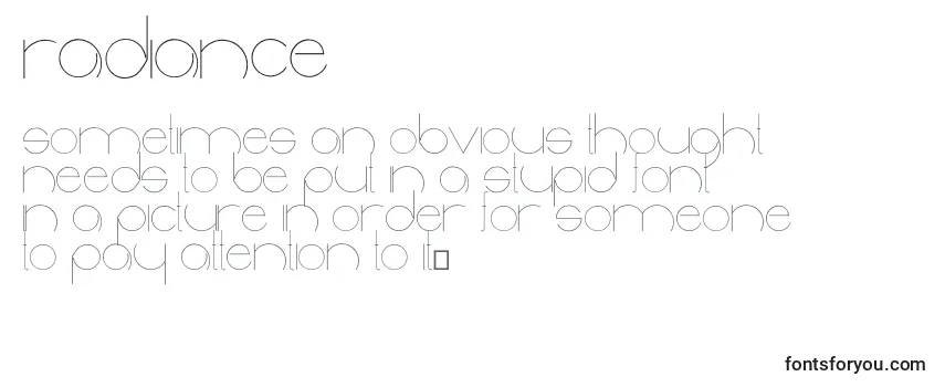 Radiance (68195) フォントのレビュー