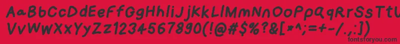 Loogiehawkobl Font – Black Fonts on Red Background