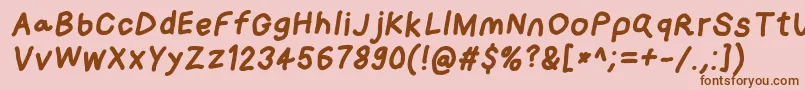 Loogiehawkobl Font – Brown Fonts on Pink Background