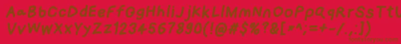 Loogiehawkobl Font – Brown Fonts on Red Background