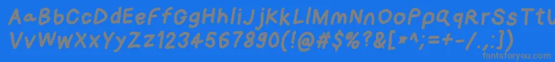 Loogiehawkobl Font – Gray Fonts on Blue Background