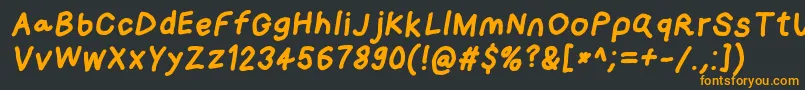 Loogiehawkobl Font – Orange Fonts on Black Background