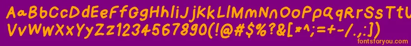 Loogiehawkobl Font – Orange Fonts on Purple Background