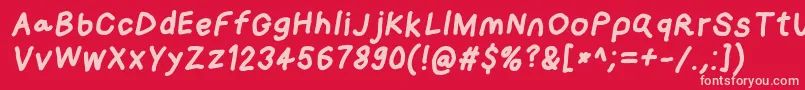 Loogiehawkobl Font – Pink Fonts on Red Background