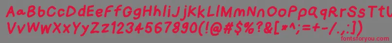 Loogiehawkobl Font – Red Fonts on Gray Background