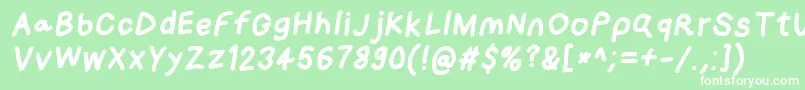 Loogiehawkobl Font – White Fonts on Green Background