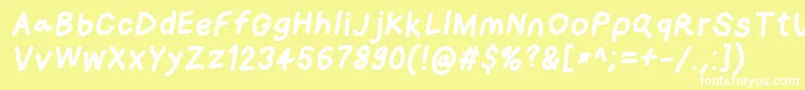 Loogiehawkobl Font – White Fonts on Yellow Background