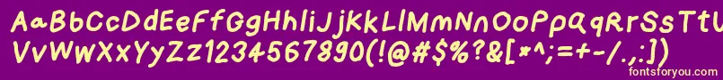 Loogiehawkobl Font – Yellow Fonts on Purple Background