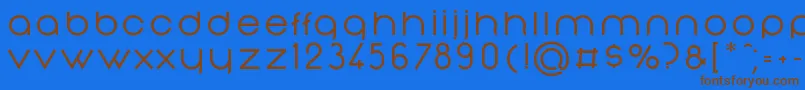 NonchalanceMedium Font – Brown Fonts on Blue Background
