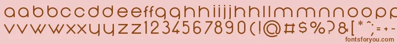NonchalanceMedium Font – Brown Fonts on Pink Background