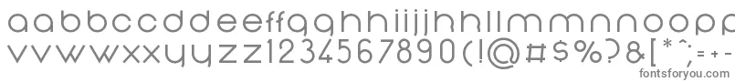 NonchalanceMedium-fontti – harmaat kirjasimet valkoisella taustalla