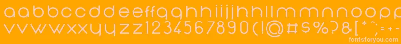 NonchalanceMedium Font – Pink Fonts on Orange Background