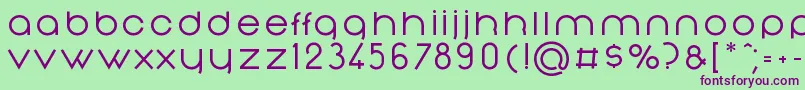 NonchalanceMedium Font – Purple Fonts on Green Background