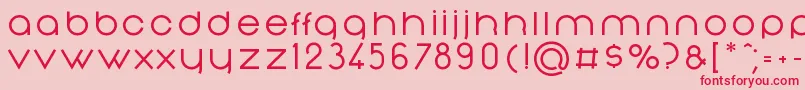 NonchalanceMedium Font – Red Fonts on Pink Background