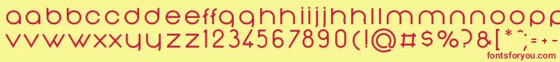 NonchalanceMedium Font – Red Fonts on Yellow Background