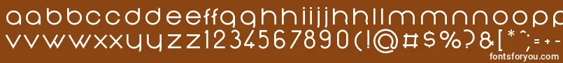 フォントNonchalanceMedium – 茶色の背景に白い文字