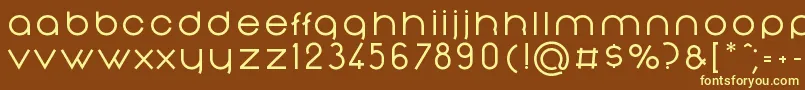 NonchalanceMedium Font – Yellow Fonts on Brown Background