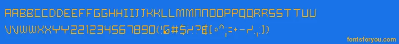 DalilaLight Font – Orange Fonts on Blue Background