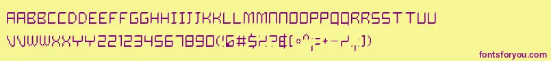 DalilaLight Font – Purple Fonts on Yellow Background