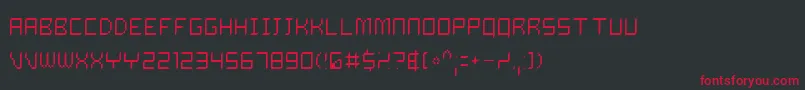 Czcionka DalilaLight – czerwone czcionki na czarnym tle