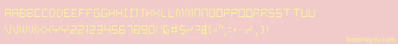 DalilaLight Font – Yellow Fonts on Pink Background